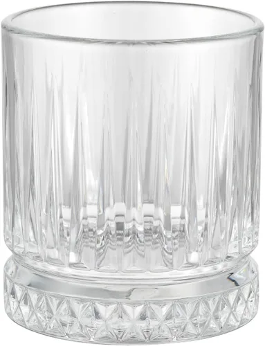 Vista 2 de Restaurantware Elysia - Vasos de whisky de 7 onzas, 12 vasos de corte de rocas, base pesada sin plomo, vasos de vidrio transparente, aptos