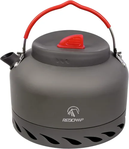 Vista 9 de REDCAMP Mini hervidor de agua al aire libre de 0.8L, olla de agua de aluminio con bolsa de transporte, caldera de té ligera compacta