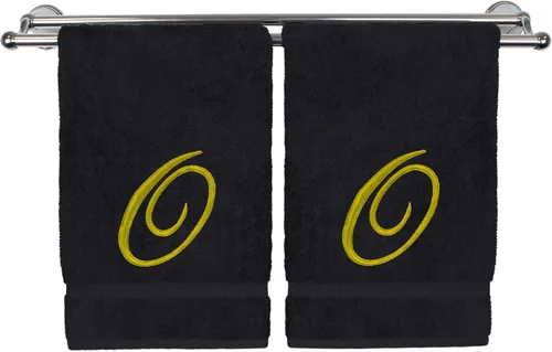 Vista 55 de Toalla de mano con monograma, regalo personalizado, 16 x 30 pulgadas, extra absorbente, 100% algodón turco, acabado de rizo suave, para baño, cocina