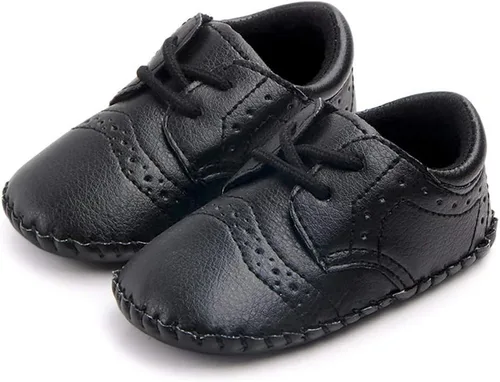 Vista 3 de CINDEAR Mocasines para bebés y niñas, zapatos planos Oxford, adorables zapatos de cuna para recién nacidos, tenis de poliuretano para precaminantes