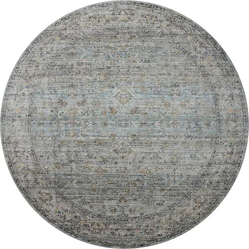 Vista 10 de Loloi Jean Stoffer Katherine Collection KES-01 Ocean/Gold - Alfombra decorativa de 2 pies y 3 pulgadas x 3 pies y 10 pulgadas, altura de pelo de 25