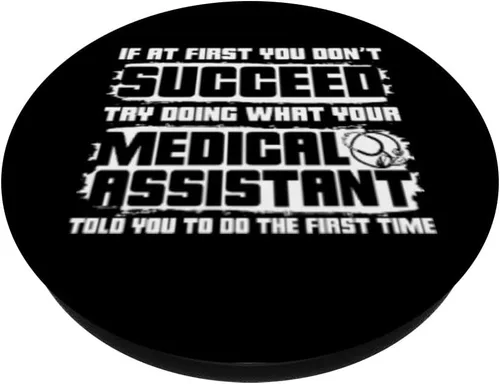 Vista 2 de Divertido diseño de ropa de asistente médico PopSockets intercambiables PopGrip