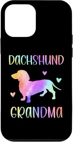 Vista 12 de Carcasa para iPhone 14 con diseño de perro salchicha abuela Wiener Dog Nana Rainbow Watercolor Case