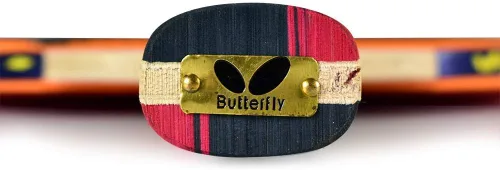 Vista 6 de Butterfly B303FL Shakehand Table Tennis Racket - China Series - Racket and Case Set with A Combination Smooth & Pips-Out Rubber - Recommended for