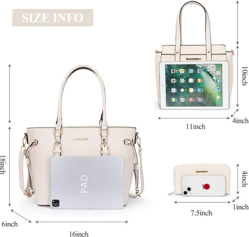 Vista 3 de Montana West Monederos y bolsos para mujer, juego de 3 piezas de bolso y cartera