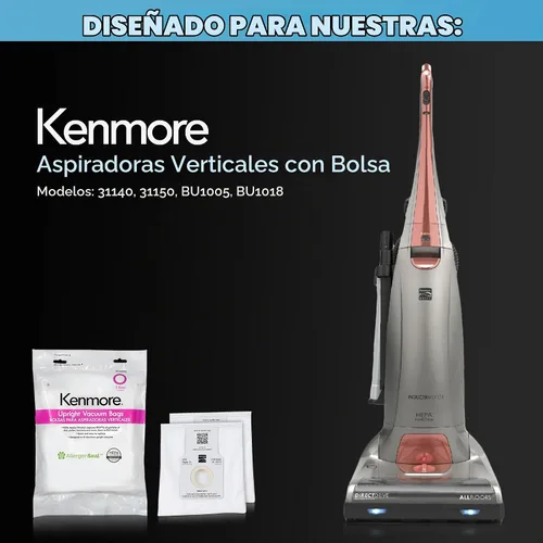Vista 2 de Kenmore 53293 Bolsas de vacío HEPA tipo O para aspiradoras verticales, paquete de 2