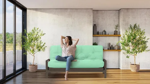 Vista 31 de Royal Sleep Products by The Futon Factory - Colchón de futón con bobina de bolsillo de 10 pulgadas, color negro, tamaño individual, espuma