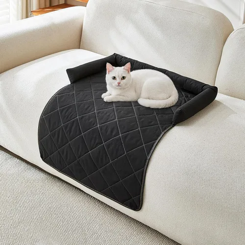 Vista 20 de Alfombrillas calmantes para cama para perros con soporte para el cuello y Negro