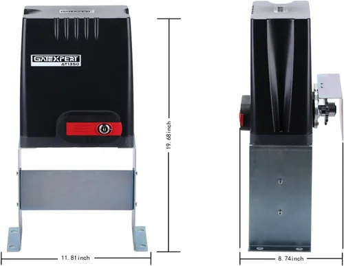 Vista 6 de Abridor automático de puerta corredera con transmisores de control remoto y sensor de fotocélula infrarroja – Kit de operador de puerta de seguridad