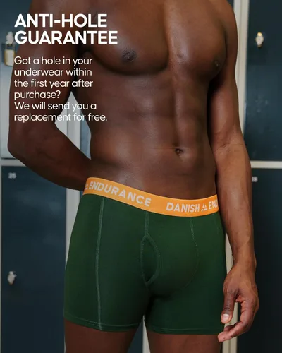 Vista 4 de DANISH ENDURANCE Calzoncillos tipo bóxer de algodón suave, ropa interior elástica para hombre, paquete de 6