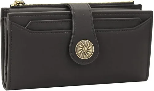 Vista 7 de Travelambo Cartera de mano de cuero genuino encerado de gran capacidad para mujer con bloqueo RFID
