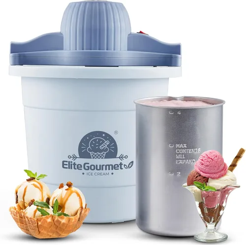 Vista 10 de Elite Gourmet EIM924LX - Máquina eléctrica para hacer helados de madera de los Apalaches vintage de 4 cuartos de galón con forro a prueba de fugas