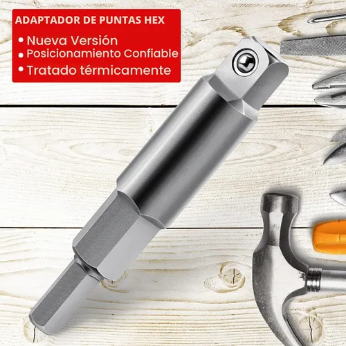 Vista 4 de ANCIRS Paquete de 2 adaptadores de llave hexagonal de 3/16 a 5/16, kit de adaptador de llave hexagonal de trinquete para abridor de válvulas HVAC