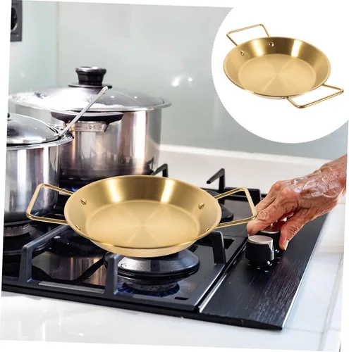 Vista 4 de OUNONA Tapa de olla para sartén de acero inoxidable, sartén binaural, antiadherente, construcción resistente, ahorra energía, perfecta para pasta