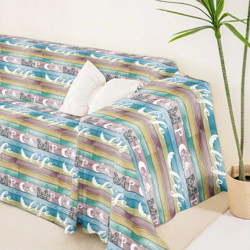 Vista 5 de Erosebridal Funda para sofá de campamento para sofás y sofás, funda de sofá rústica con temática de campamento, lavable, antideslizante