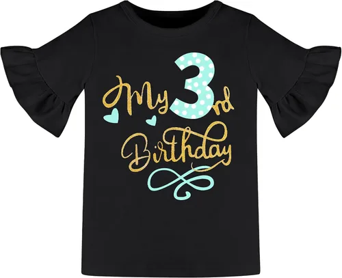 Vista 4 de IBTOM CASTLE It's My 3rd Birthday Outfits Ropa de tres fiestas para niños, camisa de lunares, falda tutú, falda de princesa, sesión de fotos