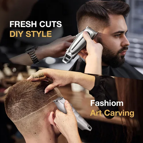 Vista 6 de SUPRENT Cortadora de pelo recargable profesional para hombres, kit de corte de pelo inalámbrico con pantalla LED