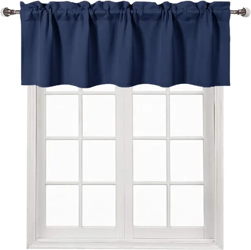 Vista 89 de DWCN Cenefa para ventana de cocina, con bolsillo para barra, para ventana, sala de estar/sótano, 36 x 16 pulgadas de largo, 1 panel, beige