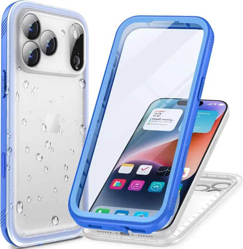 Vista 24 de Cozycase TOP - Funda impermeable militar IP68 para iPhone XR, resistente 360 a prueba de golpes, cuerpo completo, con protector de cámara