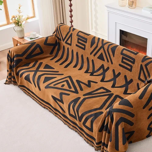 Vista 14 de Funda de felpilla para sofá, funda suave con borlas para sofá, funda de sofá para sofá de 2 puestos, funda de sofá, protector de muebles lavable