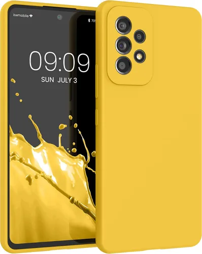 Vista 166 de kwmobile Funda Compatible con Samsung Galaxy A14 5G - Funda de teléfono de TPU y silicona con acabado suave - Verde Lima