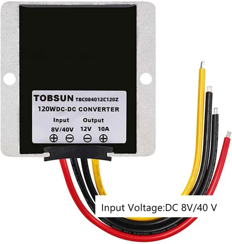 Vista 6 de 8-40V a 12V 10A DC Estabilizador de Voltaje Regulador de Fuente de Alimentación de Coche Impermeable