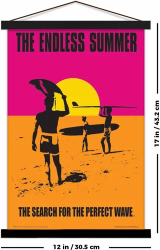 Vista 2 de Scorpio Posters The Endless Summer - Movie Mini Poster - Officially Licensed - 11" x 17" - with Black Wood Poster Holder