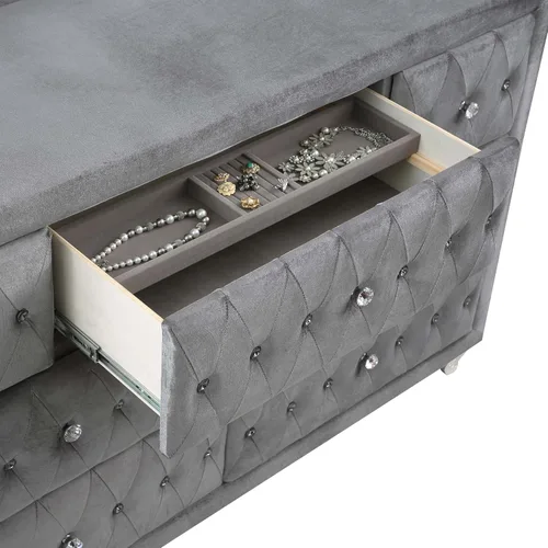 Vista 11 de Coaster Home Furnishings Deanna Modern Classic 205103 - Armario de almacenamiento de ropa para dormitorio, cómoda y con 7 cajones (61 pulgadas)