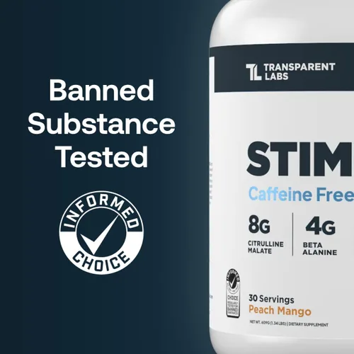 Vista 2 de Transparent Labs Pre-entreno Sin Estimulantes – Polvo de Pre-entreno Sin Cafeína y Sin Estimulantes para Hombres y Mujeres con Polvo de Beta