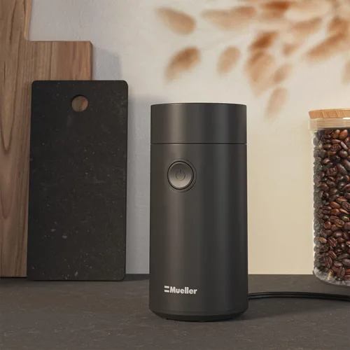 Vista 7 de MuellerLiving - Molinillo de café eléctrico para especias, hierbas, frutos secos, granos Molinillo de café eléctrico afilado de acero inoxidable
