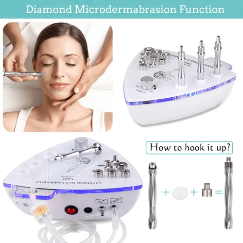 Vista 6 de Yofuly - Máquina de microdermoabrasión de diamante con pistola pulverizadora, potencia de succión profesional de 65-68 cmHg, máquina facial