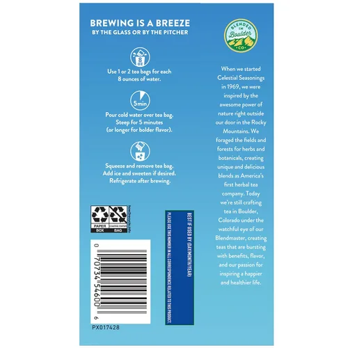 Vista 4 de Celestial Seasonings Cold Brew Citrus Sunrise Iced Tea 18 bolsitas de té