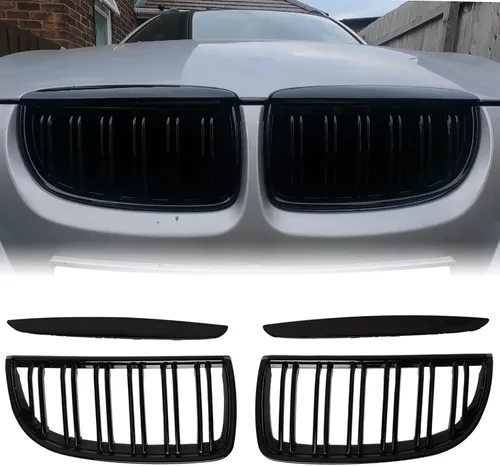 Vista 25 de Parrilla G20 - Parrilla de Riñón Negra Compatible con Serie 3 G20 316i/318i/320i/328i/330i/335i/340i de 2019-2022 Negro Brillante Diamante
