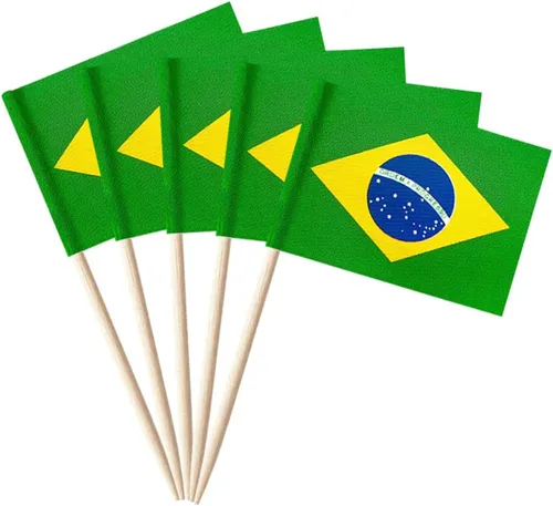 Vista 21 de stidsds 100 banderas de Antigua y Barbuda con palillos de dientes de Antigua y Barbuda, mini adornos pequeños para cupcakes de Antigua y Barbuda