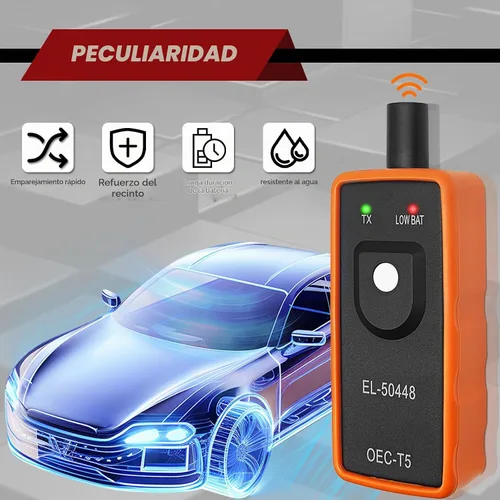 Vista 5 de Monitor de presión de neumáticos automotriz GM - Herramienta de restablecimiento de sensor de neumáticos, accesorios para auto EL-50448 compatibles