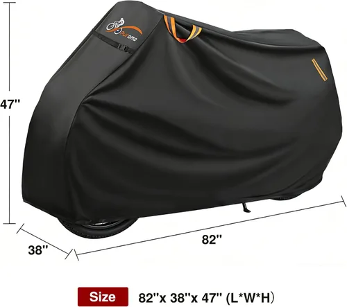 Vista 5 de Puroma 600D Bike Cover for Transport on Rack, Waterproof Outdoor Bicycle Cover on Rear Bike Rack, Heavy Duty Bike Rack Cover on Hitch Travel Storage