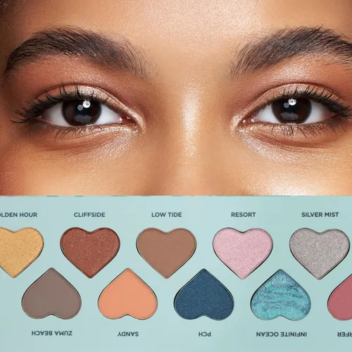 Vista 9 de Pacifica Paleta de sombras de ojos – Sombra de ojos mineral Malibu, tonos neutros mezclables con mate aterciopelado, brillante y metálico, infusión