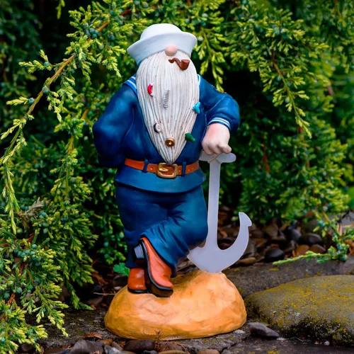 Vista 6 de Gnomo azul marino de 11.43 x 5.5 pulgadas, divertidos gnomos de jardín, decoraciones de gnomos para patio, decoración patriótica de jardín, regalos