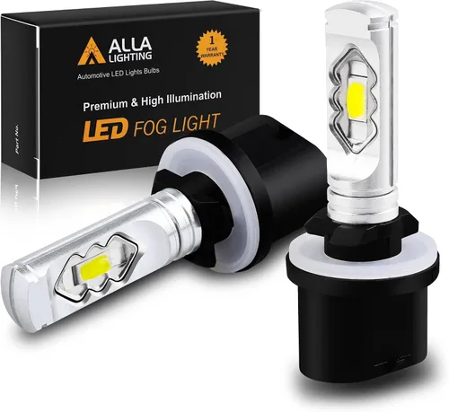 Vista 9 de Alla Lighting Bombillas LED antiniebla de 3800 lm 899 880, base PG13 superbrillante 884 885 887 893 H27 H32, ETI 56-SMD (amarillo dorado de 3000 K)