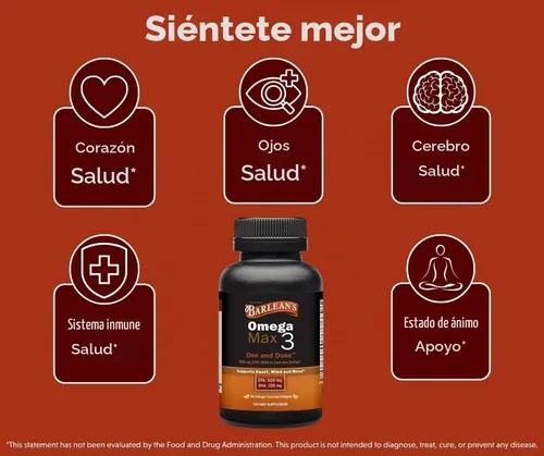 Vista 4 de Barlean's Aceite de pescado Orange Ideal Omega Max-3, 1000 mg de EPA y DHA