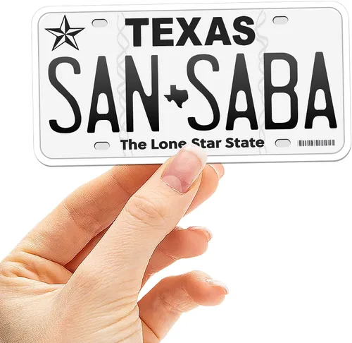 Vista 38 de Calcomanía para placa de matrícula de Texas, elige entre más de 50 ciudades de TX, calcomanía para parachoques de Texas para automóvil, calcomanías