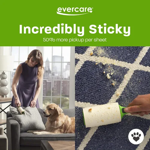 Vista 4 de Evercare Giant Extreme Stick - Recambios de rollo de pelusa, 60 unidades (paquete de 5)