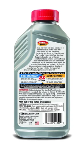 Vista 2 de Bar's Leaks Reparación del sello principal trasero, 16.9 oz