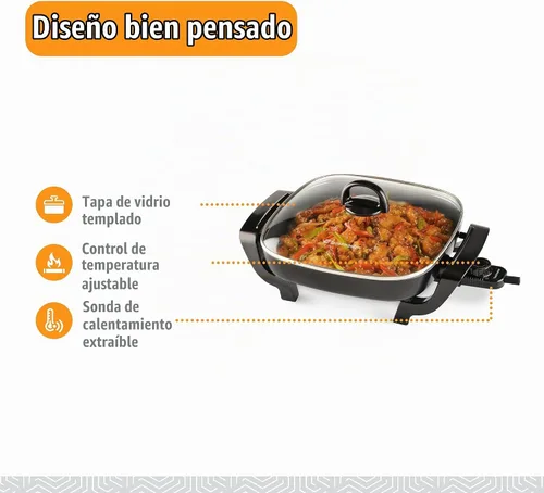 Vista 3 de Toastmaster - Sartén eléctrica antiadherente de 12 pulgadas