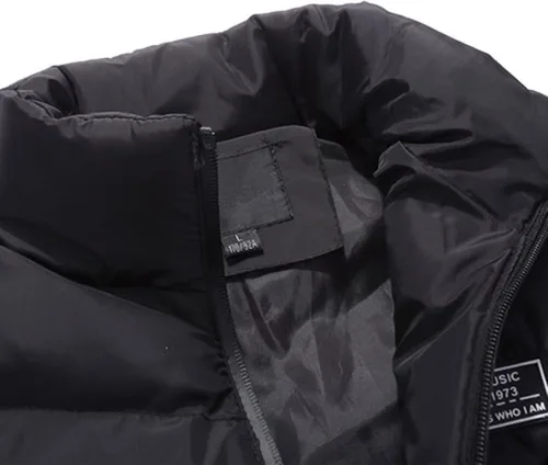 Vista 2 de RTRDE Chaleco para hombre al aire libre, casual, cuello alto, chaqueta acolchada, chaleco acolchado, S-4XL