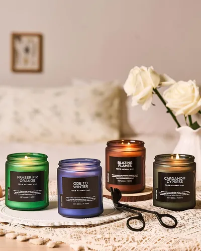 Vista 7 de M&SENSE Ode to Winter - Vela perfumada para el hogar, cera de soja natural, mecha de algodón, aroma de invierno, 7.05 onzas hasta 50 horas de tiempo