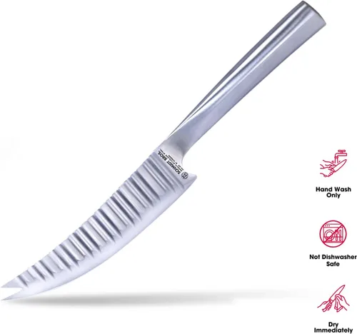 Vista 2 de Schmidt Bros. Evolution - Cuchillo de queso de 5 pulgadas, cubiertos de acero inoxidable alemán de alto carbono en una caja de regalo de madera
