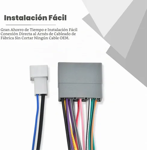 Vista 4 de RED WOLF Arnés de cable estéreo para radio de vehículo con adaptador de conector de antena compatible con Honda Fit 2007-2008 Civic 2006-2011