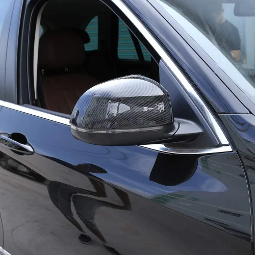Vista 4 de Cubierta de tapa de espejo retrovisor exterior ABS para BMW X5 F15 G05 2014-2019, X7 G07 2019 (negro)