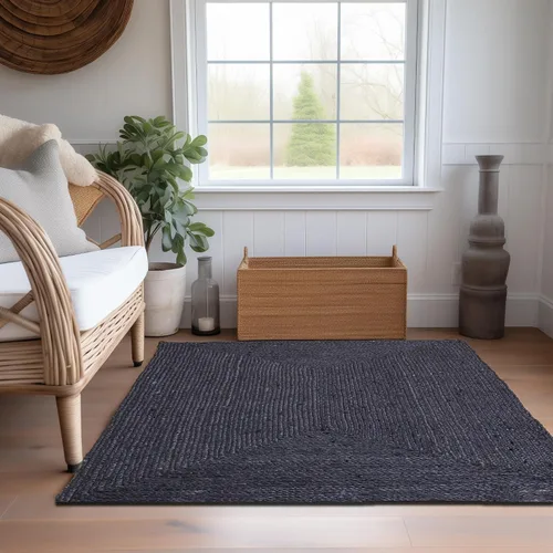 Vista 25 de Super Area Rugs Alfombra de yute – Alfombra reversible de fibra natural – Revestimiento ecológico para suelo de cocina – Puerta tejida a mano